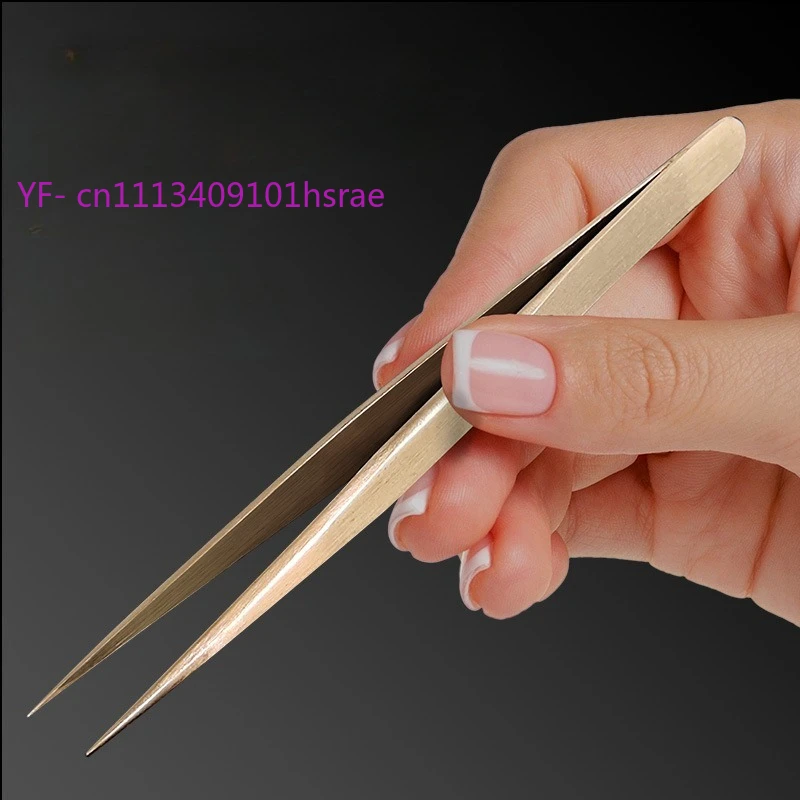 2PCS Brass Anti-Magnetic Watch Tweezers Precision Hand Polished Tip Non-Marring Repair Tool
