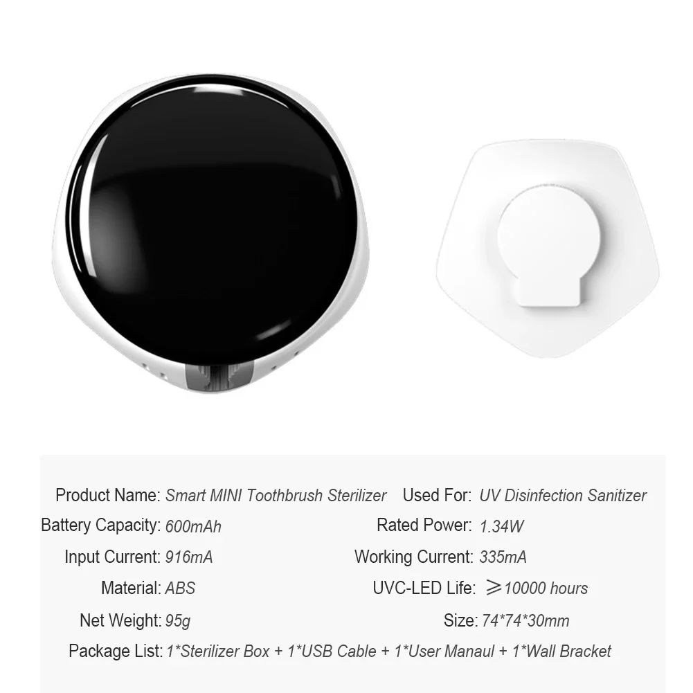 Smart UV Desinfektion Zahnbürste Sterilisator Fall 600 mAh USB Lade Tragbare Drahtlose Mini Zahnbürste Trocknen Sanitizer Halter