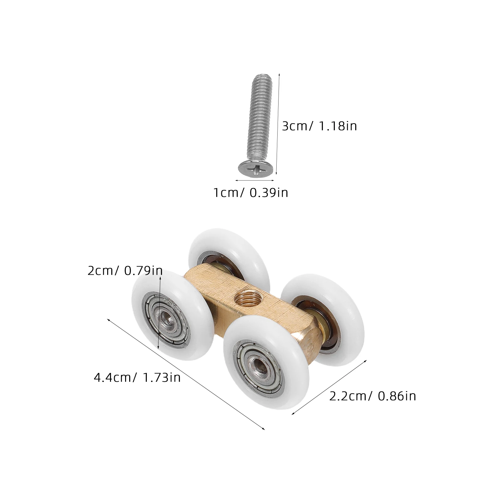 4pcs Sliding Shower Door Wheel Glass Screen Roller Replacement Bathroom Door Pulley Shower Screen Gliders Hardware Accessories