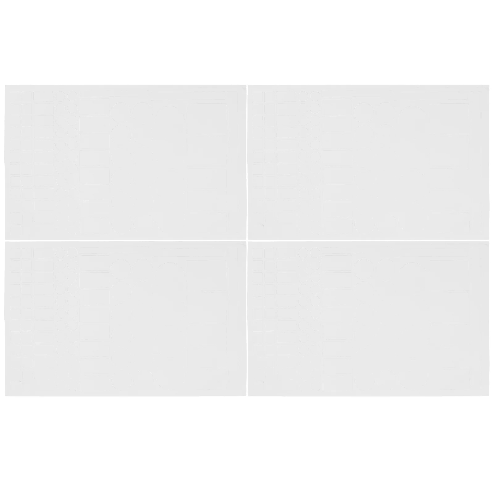

4 Sheets Blackout Sticker Stickers for Windows Pleated Routers Shading Eva Shade Light