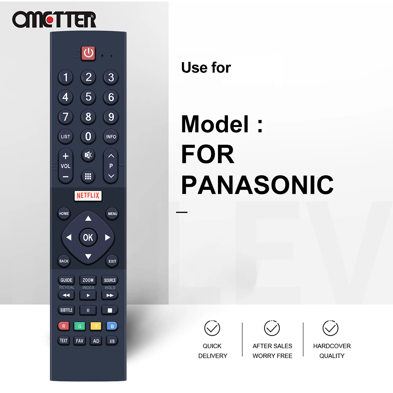 New for Panasonic ANDROID Smart TV LCD Remote Control WITH NETFLIX D10