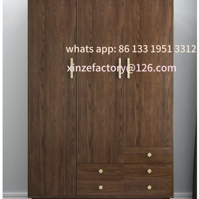 

Customizable Solid Wood Wardrobe Furniture Bedroom Light Luxury Furniture