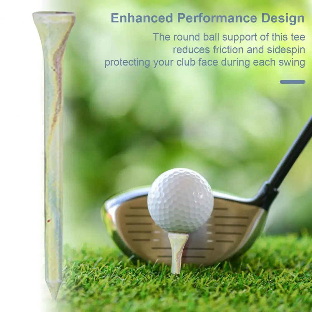 Colorful Golf Tees Friction-reducing Golf Tee 20/50 Pcs Unbreakable Maple Golf Tees Professional Long Wooden Tees Bulk