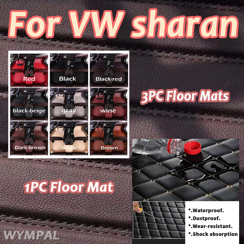 

Роскошные автомобильные коврики для VW Sharan Seven Seats 2012 2013 2014 2015 2016 2017 2018 2019 Пользовательские автомобильные подушечки для ног автомобильные полные
