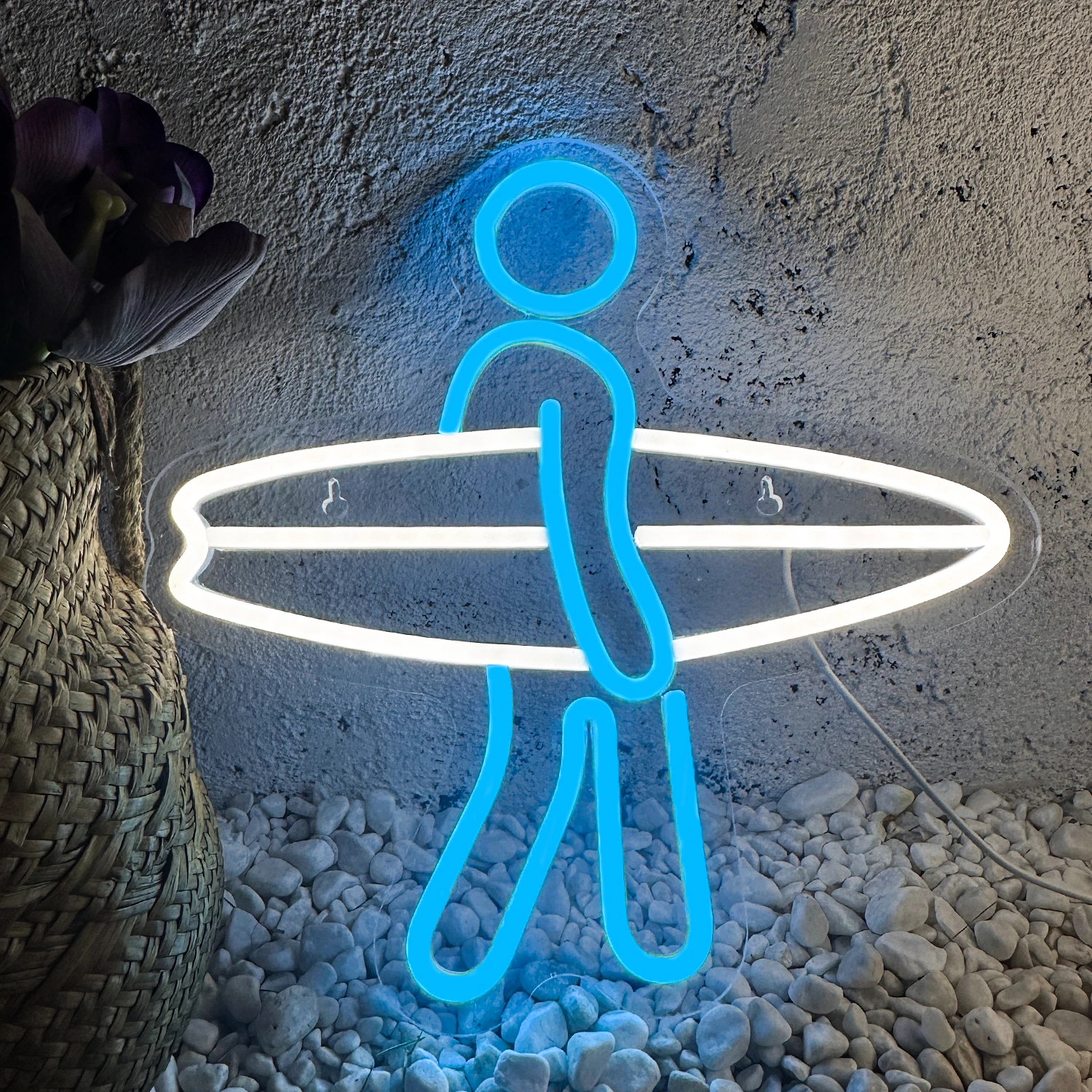 Surf personalizado Neon LED Sign Light, letras luminosas, loja estética, arte em casa, aniversário casal caverna parede decoração