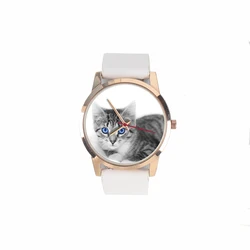 Son Watches for Women Friend Woman Watch Wife Family Logo Cat Women's Wristwatch DIY Dial Quartz Handcuffs Pet Custom Made Photo