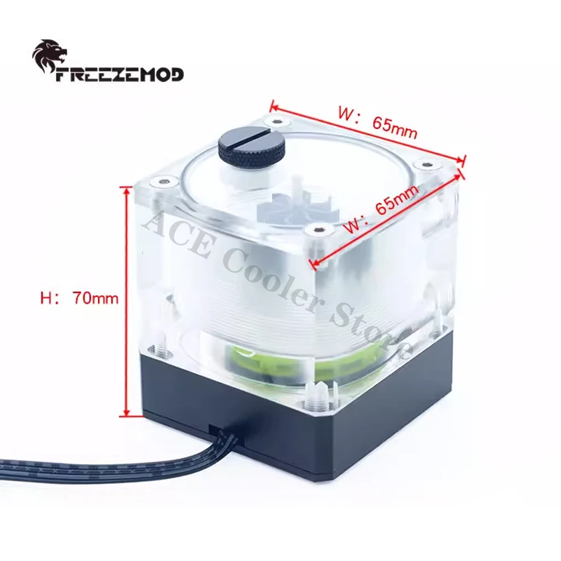 FREEZEMOD Water Pump Res AIO With Flow Indicator Reservoir Combination 7cm For Mini ITX Case PC Cooling System