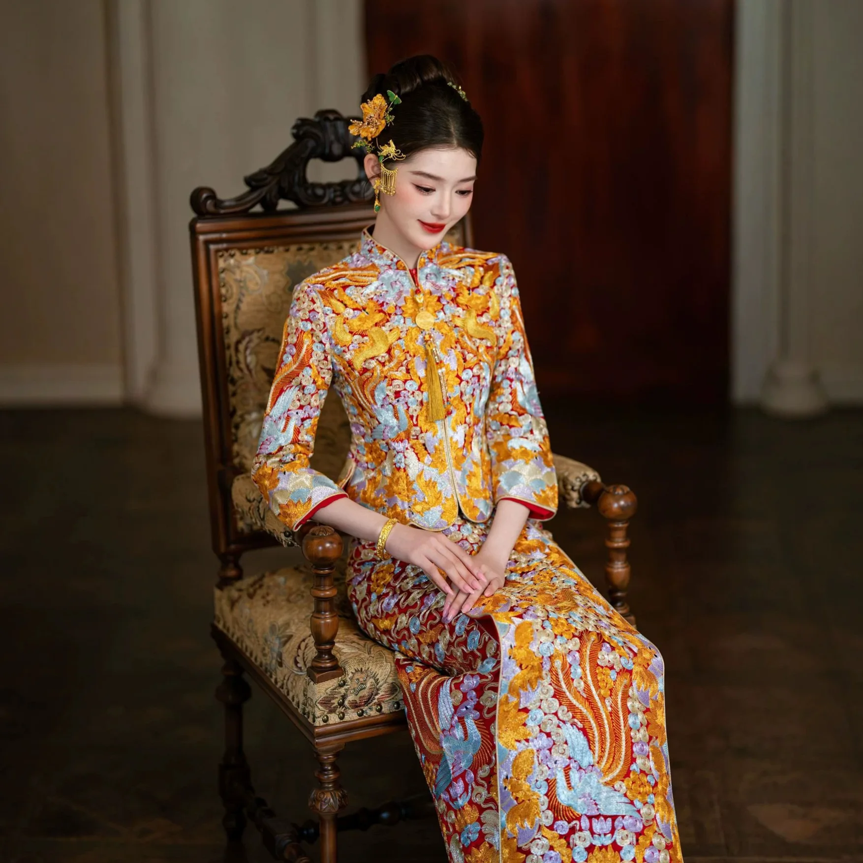 Sexy Burgundy Lace Women Qipao Chinese Traditional Cheongsam Dress Vintage Slim Evening Party Dress Classic Elegant Vestidos