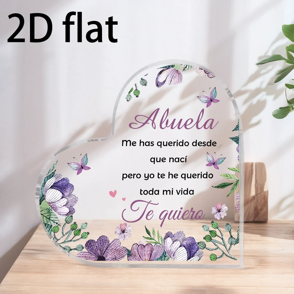 2D Flat, Gift for Grandma, Grandma Birthday Acrylic Plaque, Birthday Gifts, Mother's Day Gifts, Retirement Gifts for Grandma