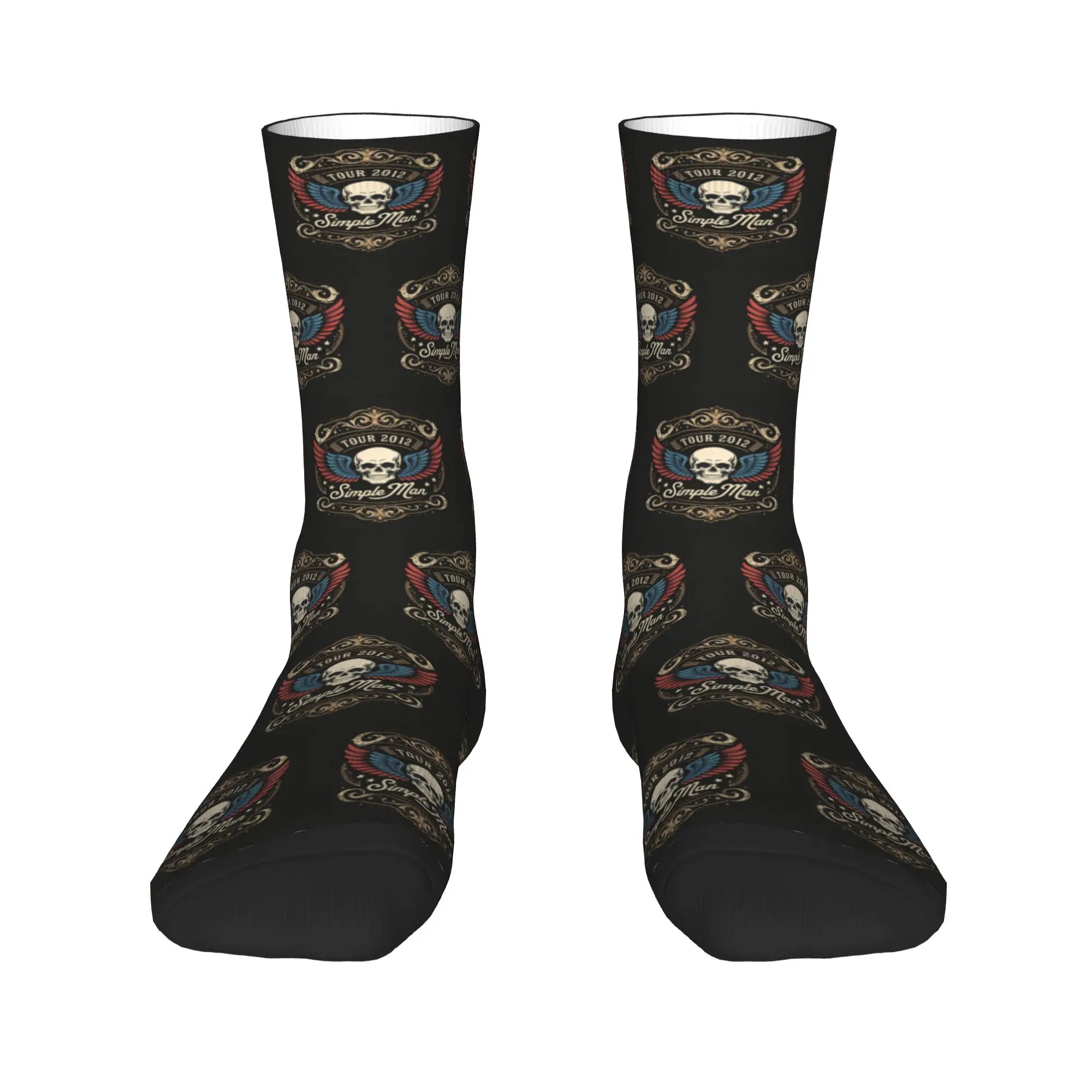 Southern Rock Simple Man Stockings Men's  Socks Warm Soft Modern Socks Autumn Cycling Non-Slip Design Socks Gift