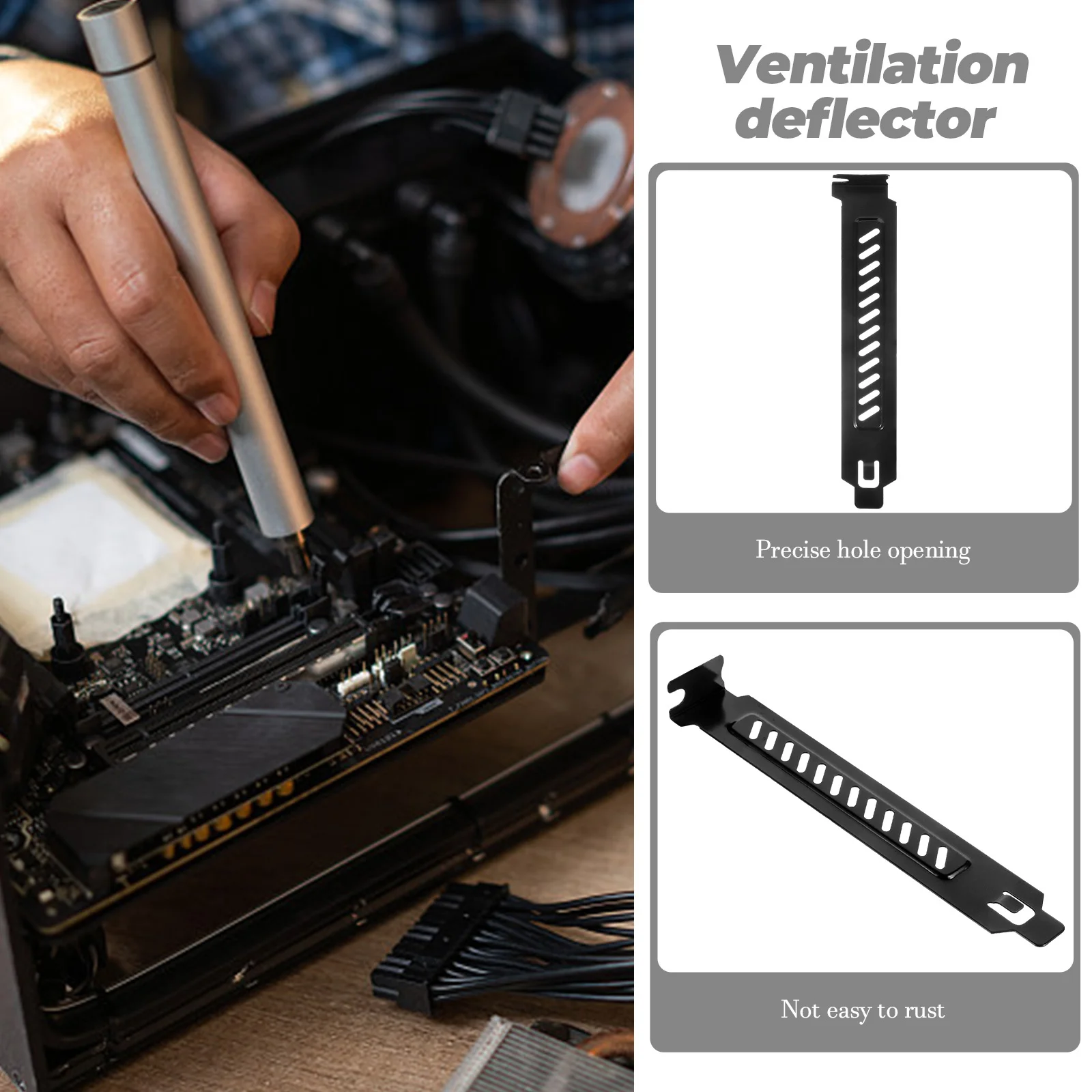 

20Pcs Pci Expansion Blank Plate Metal Computer Chassis Slot Cover Ventilation Deflector Dustproof Cooling Pci Slot Cover