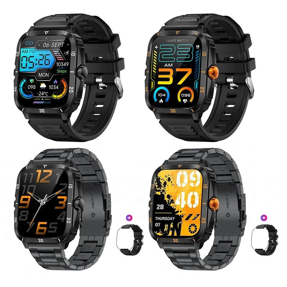 Sport Smart Watch Waterproof Bluetooth-Compatible 5.3 Call Watch 100+ Sport Modes Heart Rate Blood Oxygen Sleep Monitor for Men