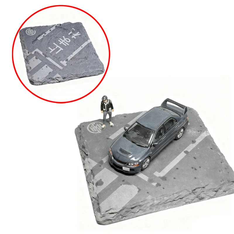 Base per display in pietra per modello di moto per auto pressofuso in scala 1/64 100x100mm 200x100mm Sottobicchiere per parcheggio Accessori per diorama
