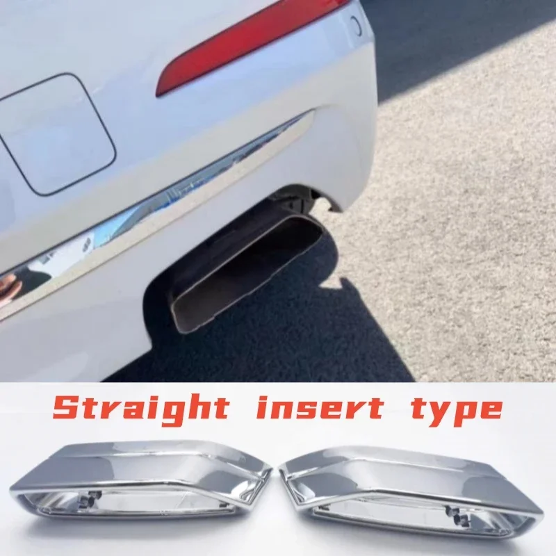 

1 Pair Stainless Steel Car Rear Exhaust Cover For BMW G30 G38 528 530 525 2018-2023 Muffler Pipe Cover Trim Tail Throat Frame