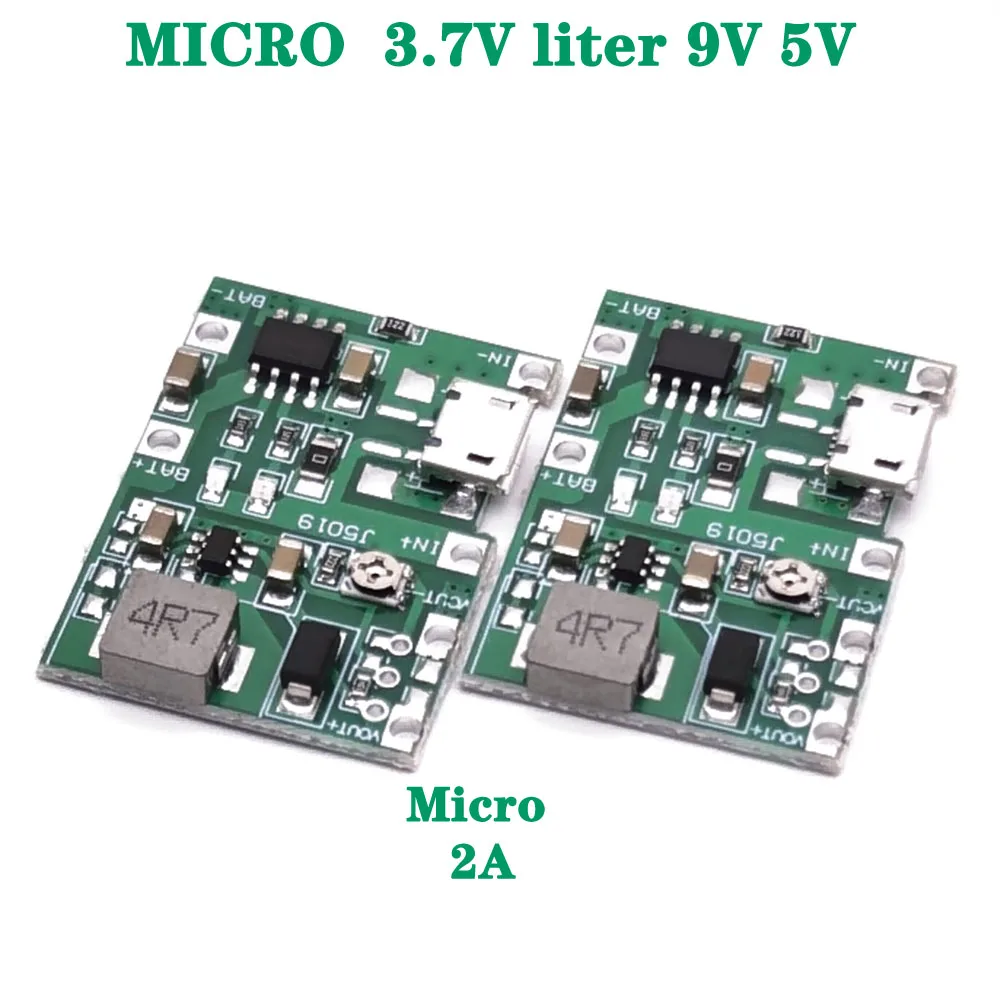 

MICRO 2A 3.7V liter 9V 5V multimeter modified 18650 lithium battery charge boost discharge integrated adjustable module
