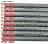 2pcs 3k Carbon Fiber Tube L X 500MM OD 10mm 11mm 12mm 13mm 14mm 15mm 16mm 17mm 18mm 19mm 20mm  with 100% full carbon, Japan 3k