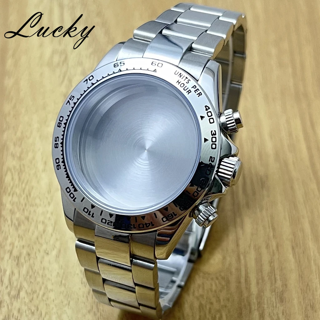 

40 мм VK63 Высококачественный кварцевый хронограф Корпус для часов с сапфировым стеклом Аксессуары для часов Водонепроницаемый механизм VK63A VK64