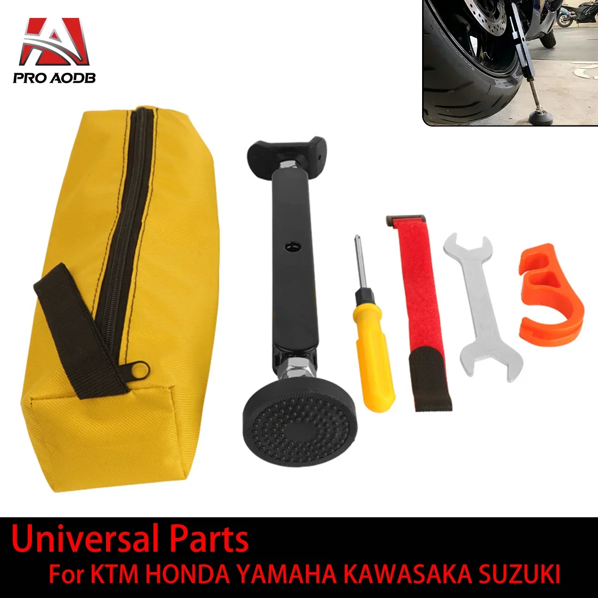 

For Honda Yamaha Kawasaki KTM Suzuki Etc Motorcycle Portable Lift Stand Trail Stand Rear Wheel Emergency Side Stand kickstand