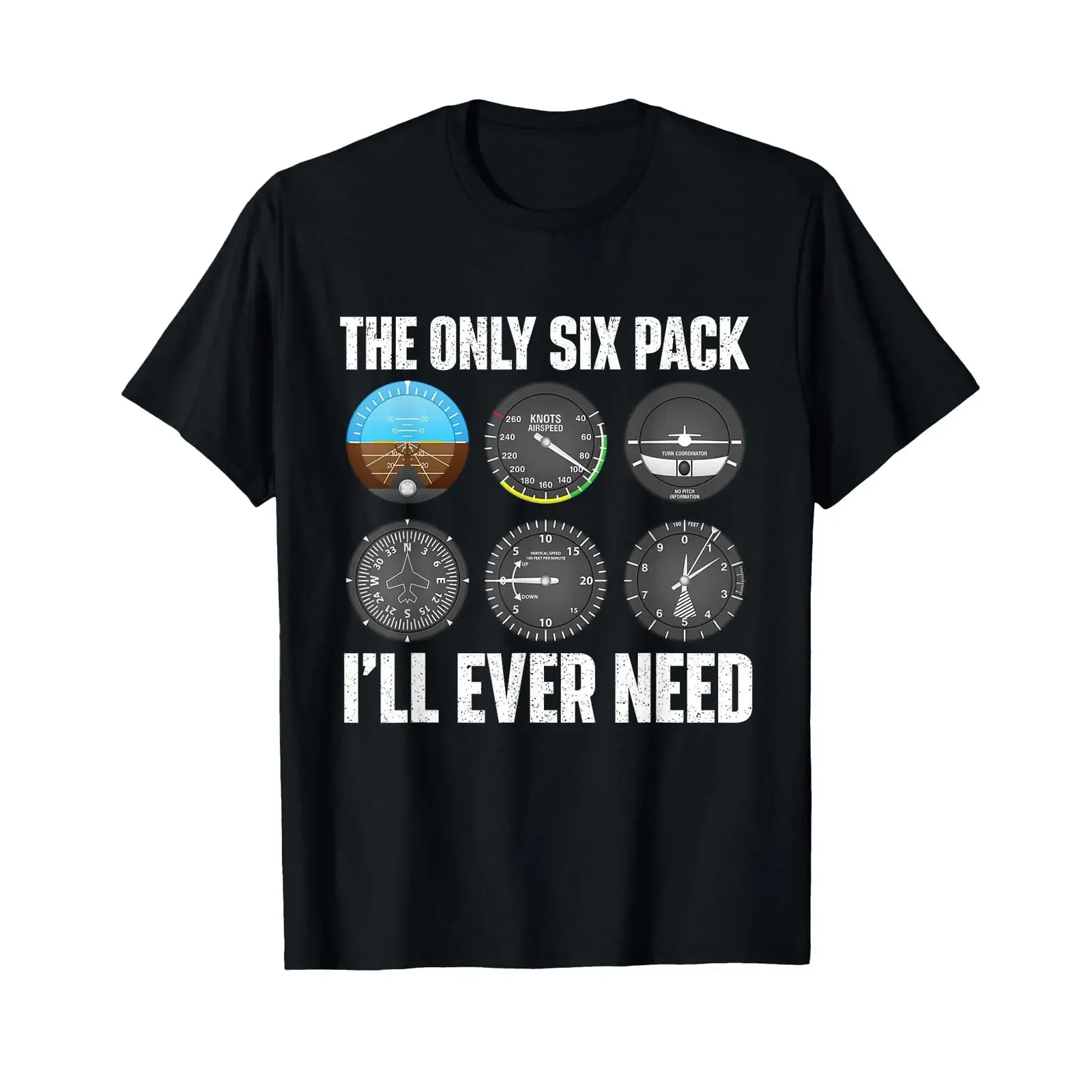 The Only Six Pack I'll Ever Need Airline Pilot Plane Lover T Shirt vintage Washed designer clothes Breathable Unisex homme