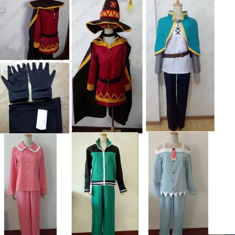 Anime  Kono Subarashii Satou Kazuma Megumin Cosplay Costume pajamas Custom Made