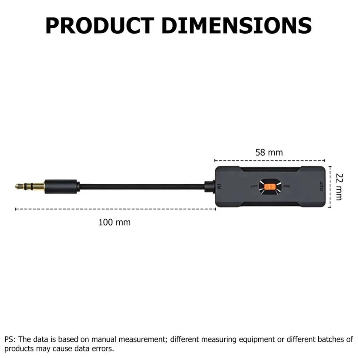 （2026 SUMMER）3.5mm Audio Ground Isolator 3.5mm Lift/GND Switching Noise Isolator for Sound Card,Computer,Eliminating Current Noi