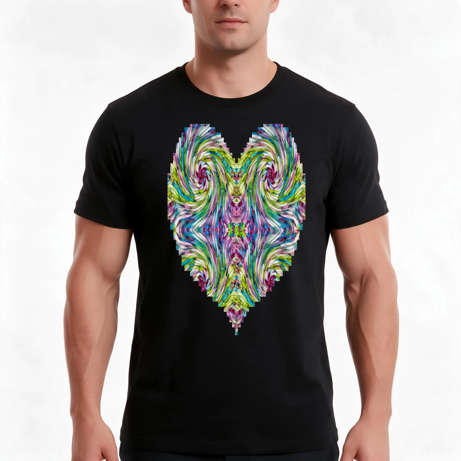Spectral Swirl Abstract Art Masterpiece T-Shirt Summer Casual Cotton Tee Oversized Streetwear Tops Vintage Graphic Print
