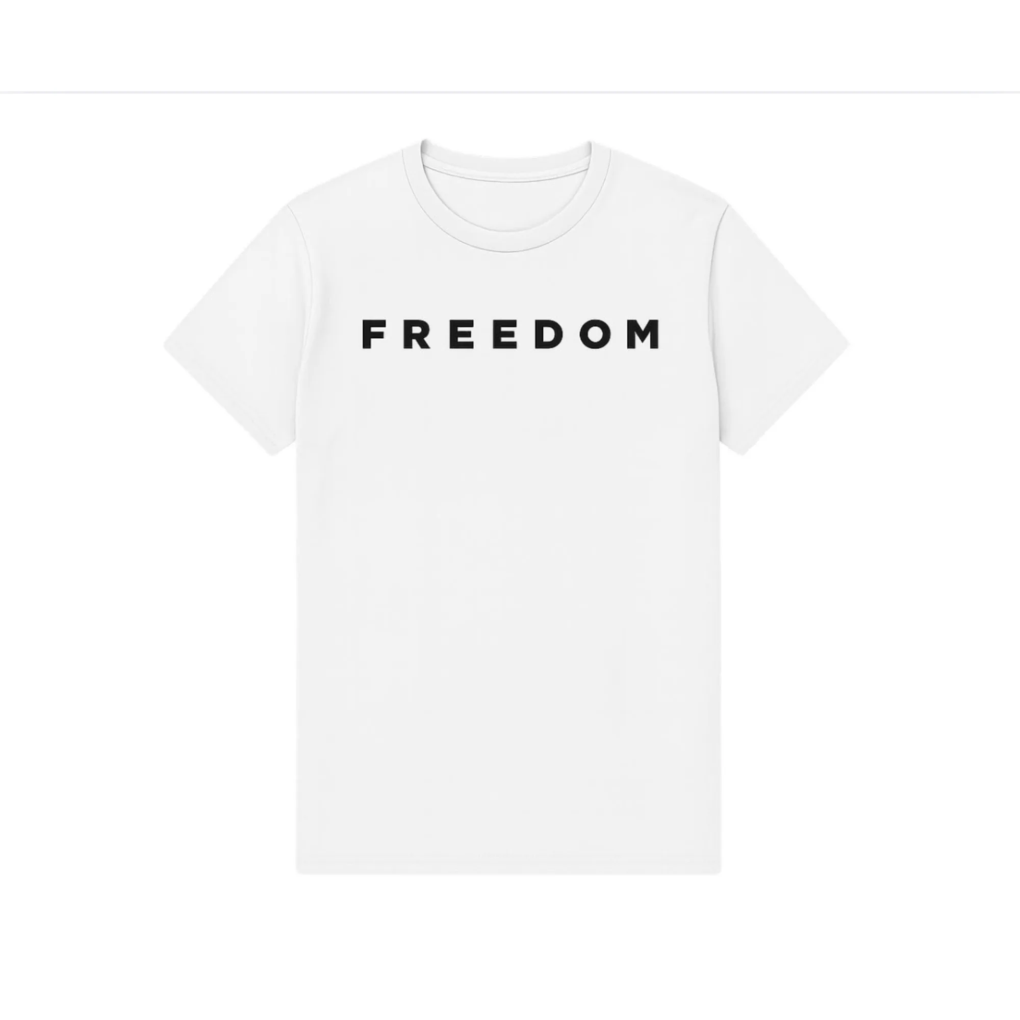 تي شيرت قطني مطبوع عليه رسومات Freedom للرجال والنساء للجنسين ملابس الشارع عالية الجودة للمروحة بأكمام قصيرة ملابس علوية قطنية كبيرة الحجم