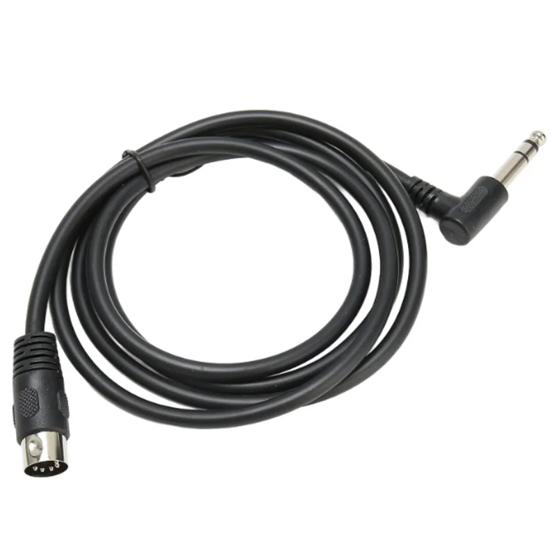 TRSE Electric Piano Audio Mixer Stereo Audio Cable 90 Degree Right MIDI Din 5-pin 5PIN Male To Monoprice 6.35mm Female