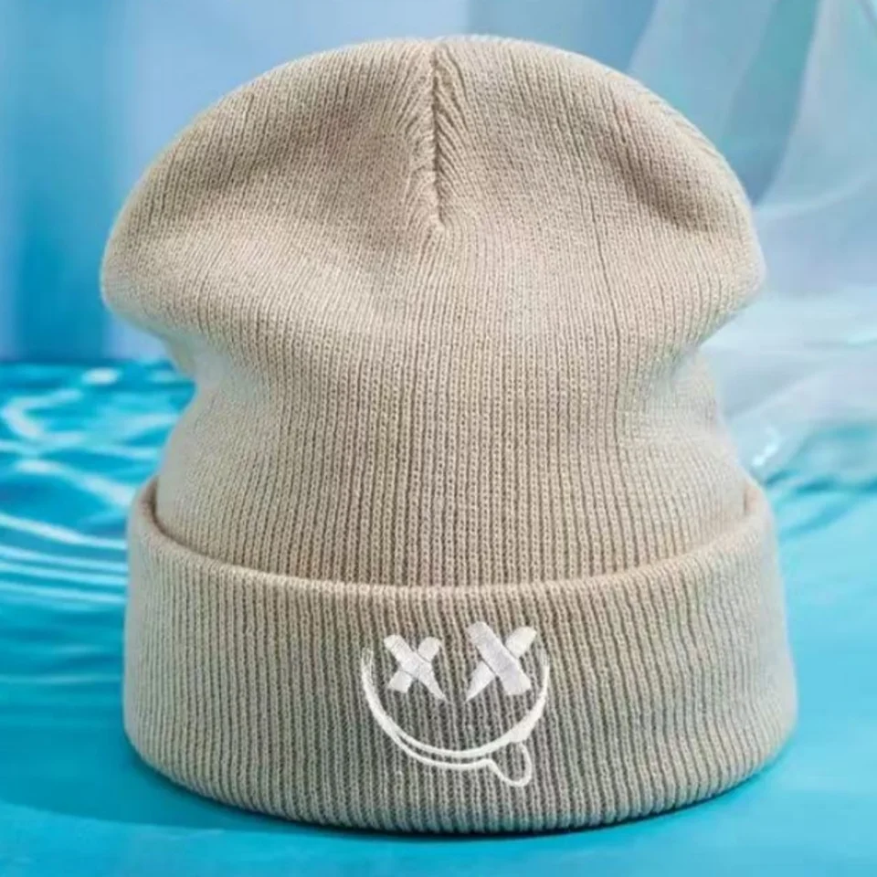 1Pc/2pcs/3pcs Acrylic Embroidered Winter Beanie Cap, Knit Hat for Autumn, Unisex Outdoor Casual Hat, image 15