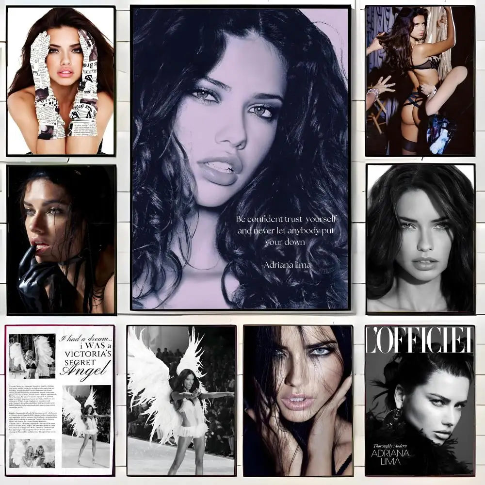 Supermofrls Adriana Lima Poster Wall Art Print Poster Decorative Mural Home Decor Gift Unframed