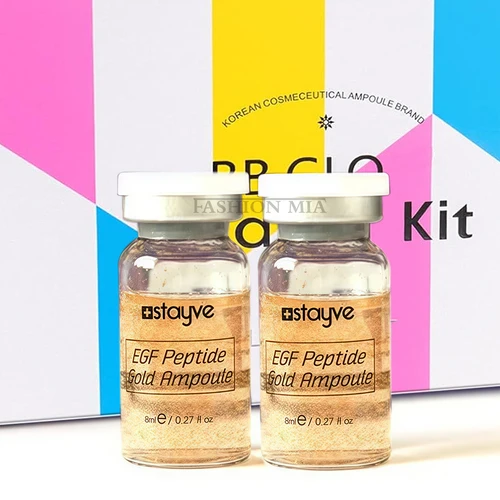 Stayve péptido ampolla dorada potenciador de la piel ácido hialurónico crujiente esencia Facial blanqueamiento hidrata el cuidado de la piel rejuvenecedor