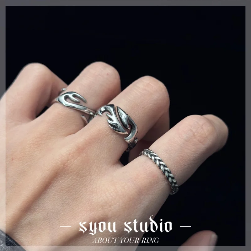 New Vintage Phoenix Fire Ring 316L Stainless Steel Vintage Gift For Women Punk Jewelry Men Rings Couple Gothic Rock Wholesale view 4