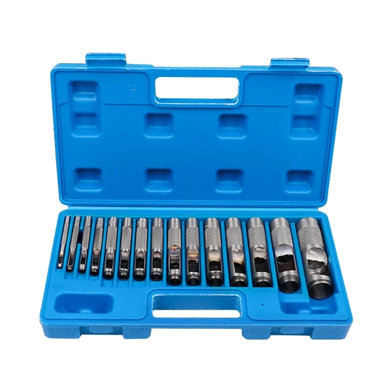 15Pcs Hole Cutter Round Hollow Leather Craft Working Tool