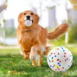 Bite Resistant Solid Dog Ball Toys for Small Large Dogs High Elasticity E-TPU Pet Chew Ball Toy Non Squeak Interactive Puppy Toy