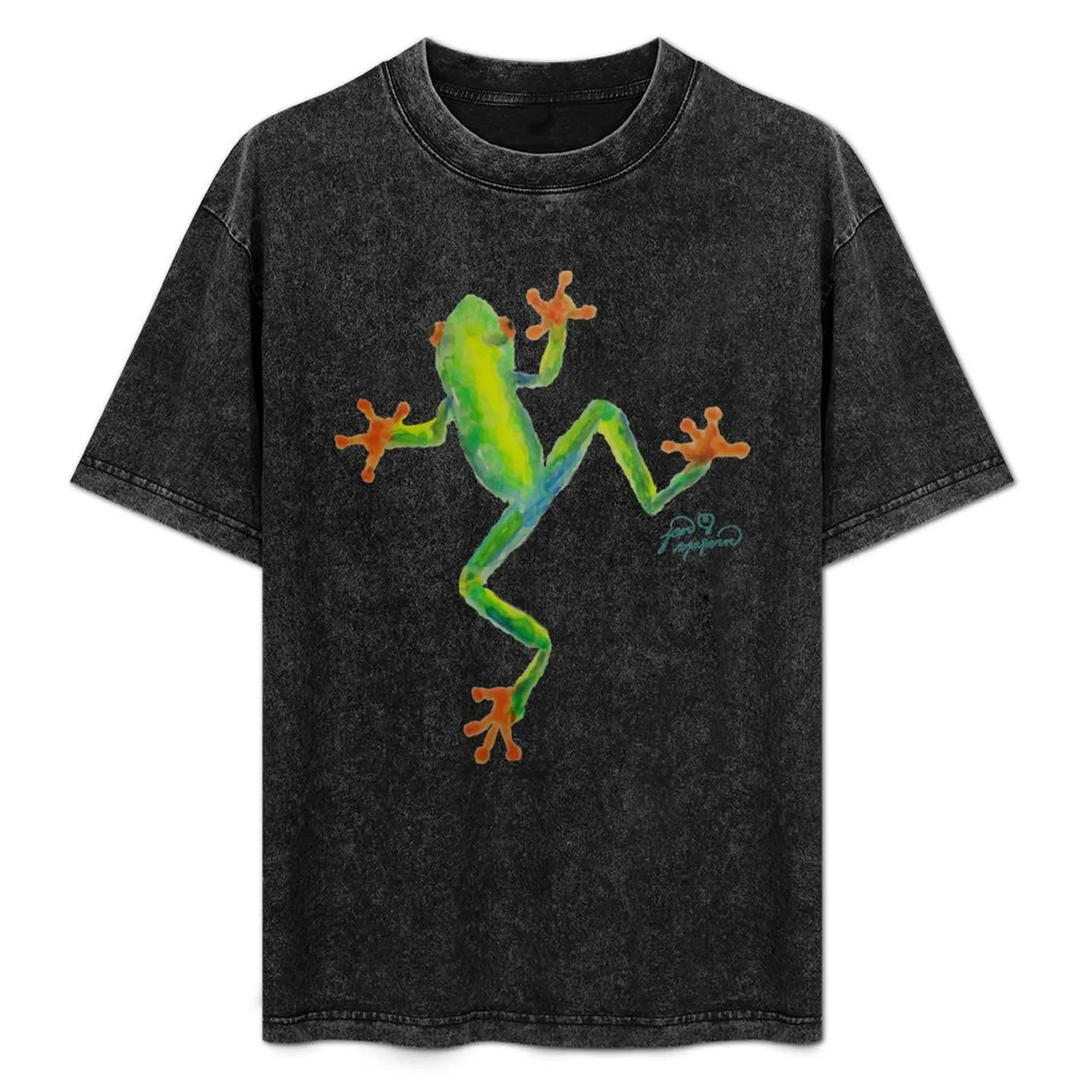 Red Eyed Tree Frog T-Shirt rapper graphic tees vintage hippie clothes vintage t shirts men clothing