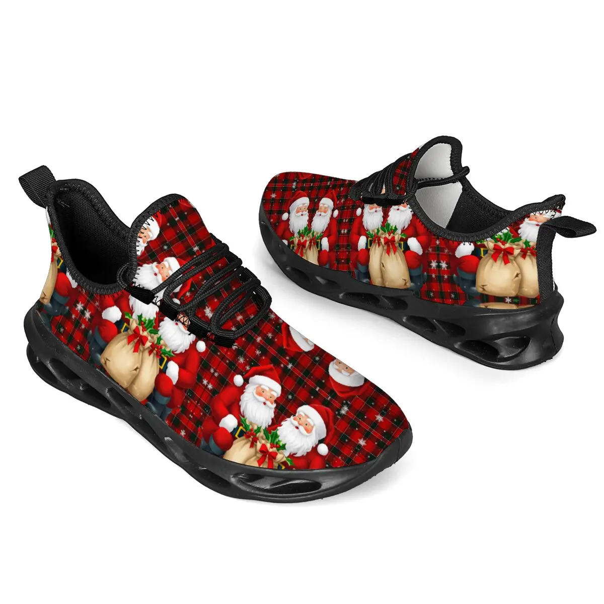 المتسكعون المرأة عيد الميلاد ثلج الجرافيك طباعة الدانتيل متابعة جولة T المرأة أحذية فلكنيز قماش المرأة حذاء مسطح Zapatos #5