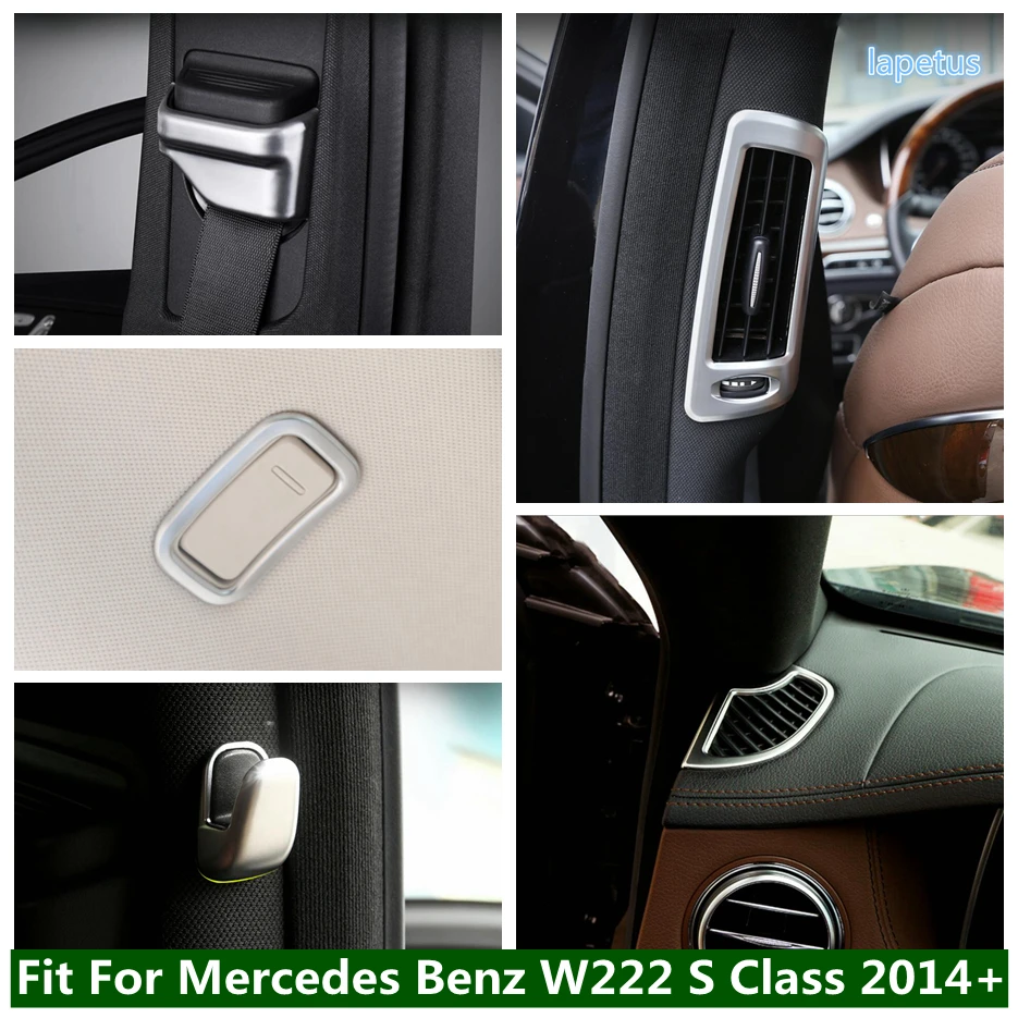 

Window Pillar B & Rear Roof Hook / Safety Belt Buckle / Air AC Vent Cover Trim Fit For Mercedes Benz W222 S Class 2014 - 2020