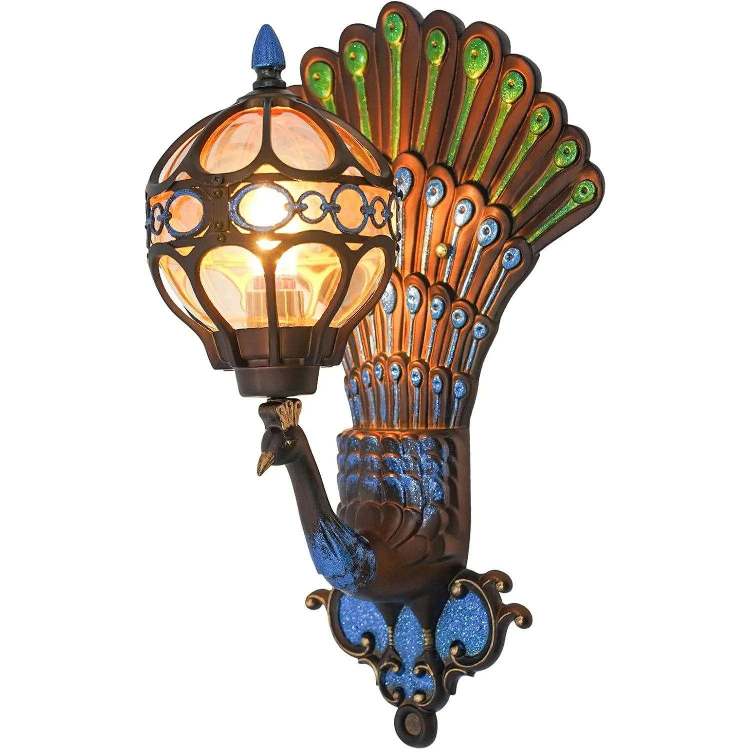 

Настенный светильник «Павлин», 21-дюймовый винтажный декоративный светодиодный настенный светильник в стиле антиквариат, водонепроницаемый, устойчивый к высоким температурам, НОВИНКА