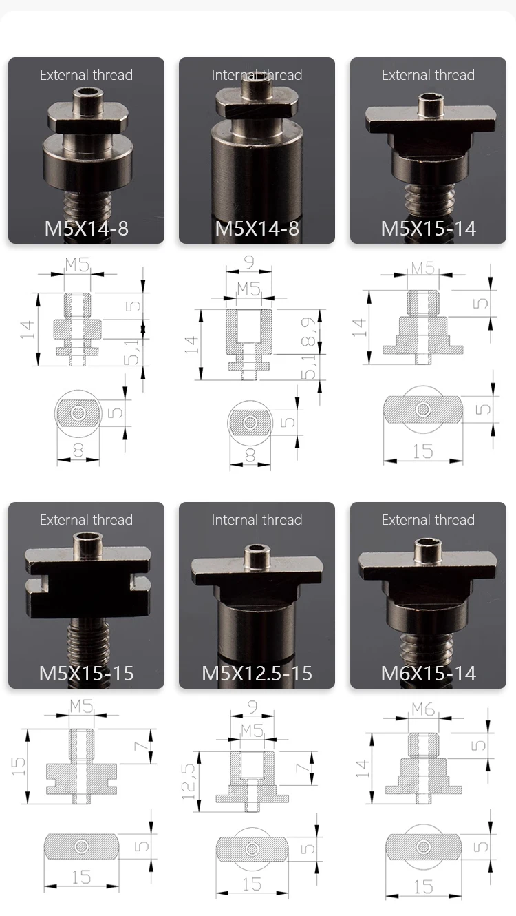 5pcs/lot ZP2 Long Strip Vacuum Suction Cup Fixture Head M5X14-8 M5X15-14 M6X15-14 M10-L60-8