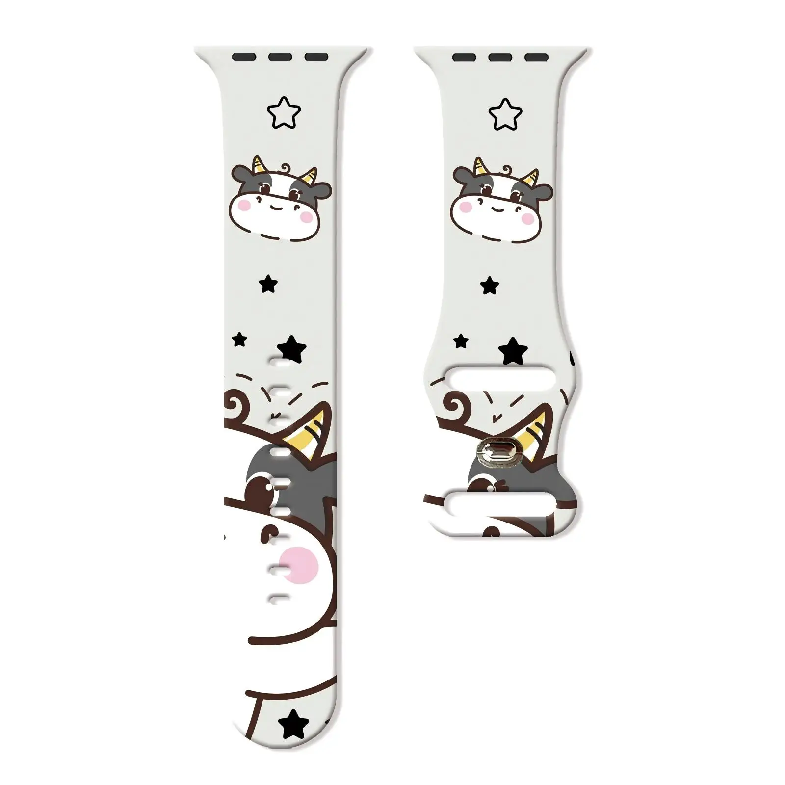 

Fashion Cute Animals Series Print Band for Apple Watch Ultra Series 10/9/8/7/SE/6/5/4, 45mm 44mm 42mm Silicone Strap