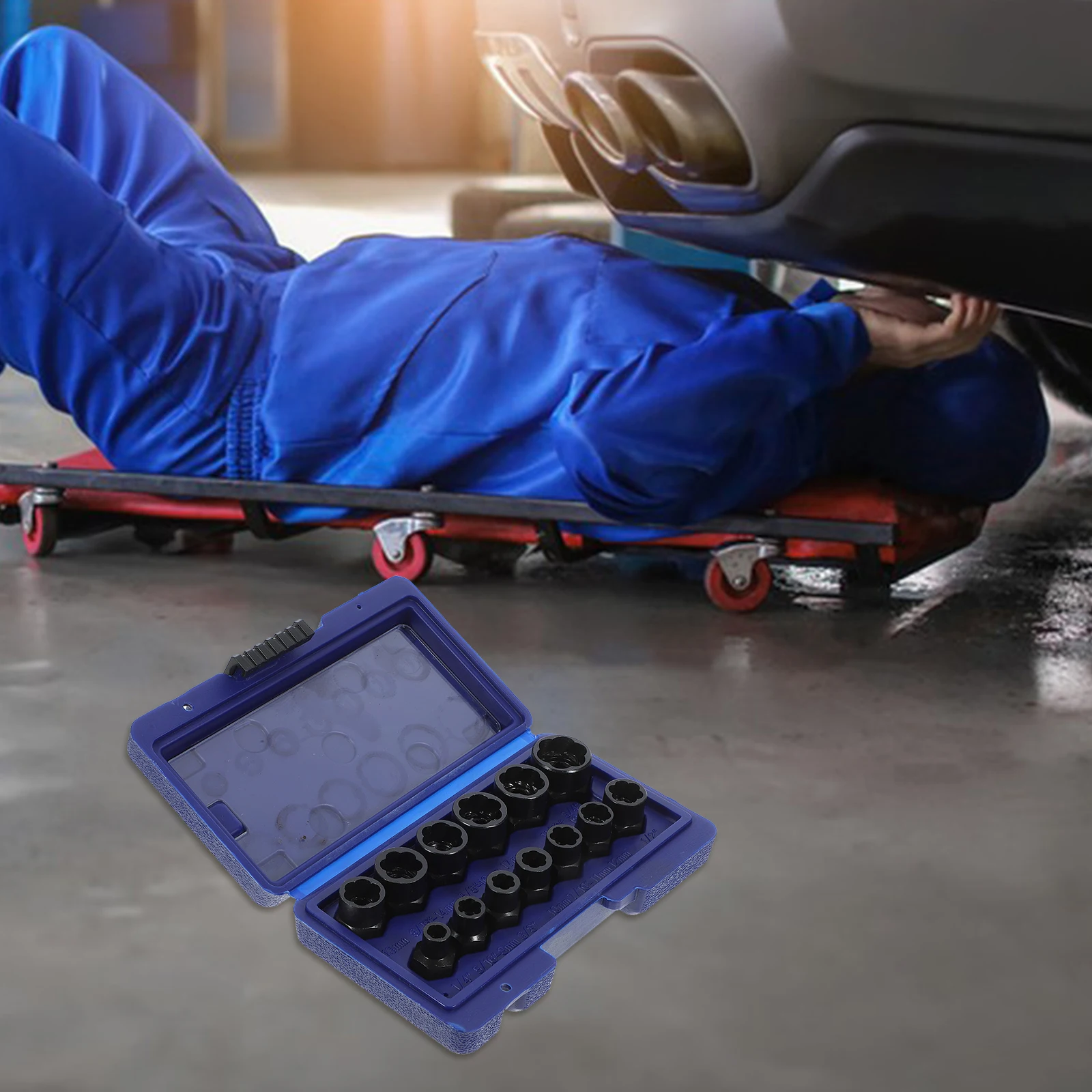 

1 set Bolt Extractor Set Chromium Molybdenum Steel Nut Remover Tool Lug Wrench Socket Round Wheel Lock Broken Extractor Screw