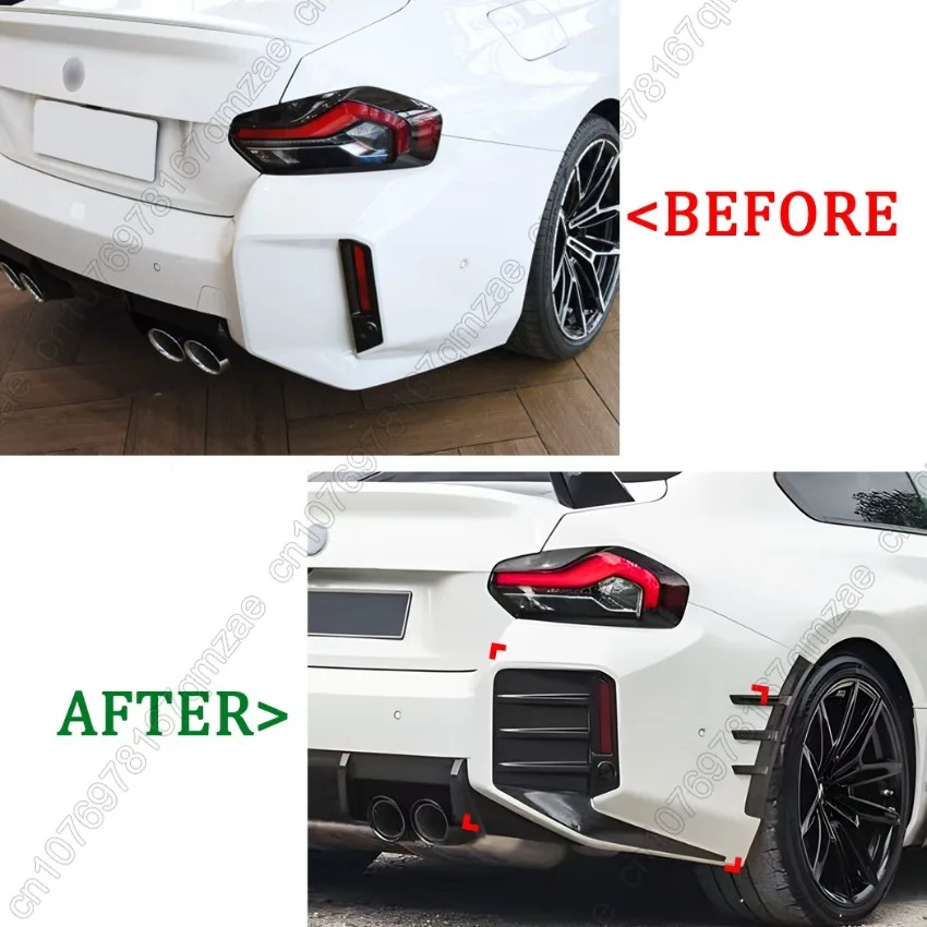Rear Bumper Trim For BMW 2 Series M2 G87 2023-2025 MP Style Rear Bumper Diffuser Trim Airvent Gloss Black Body kits Tuning ABS