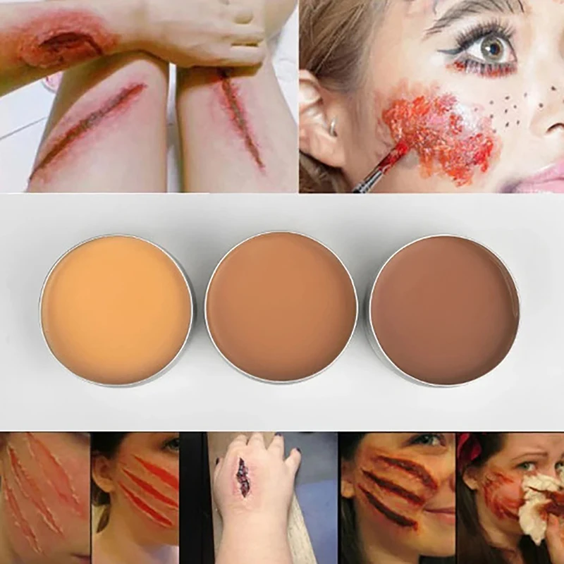 1PC Halloween Makeup Shaping Wax Light White Scar Wax Modeling Fake Wound Special Skin Effect For Halloween Stage