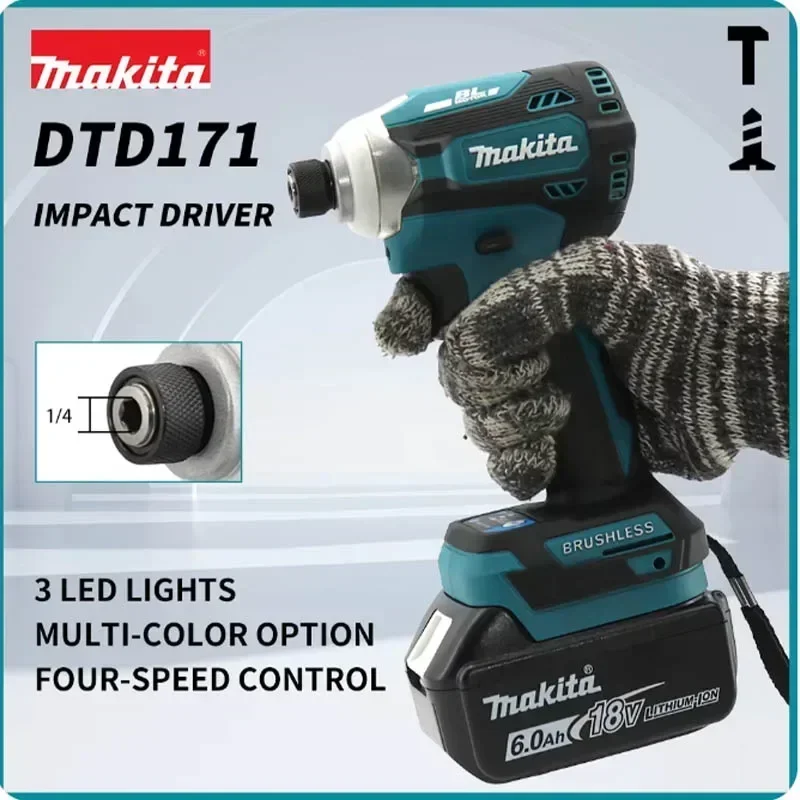 Makita DTD171 18V brushless electric impact multifunction electric drill 18V Battery Screwdriver Power Tools