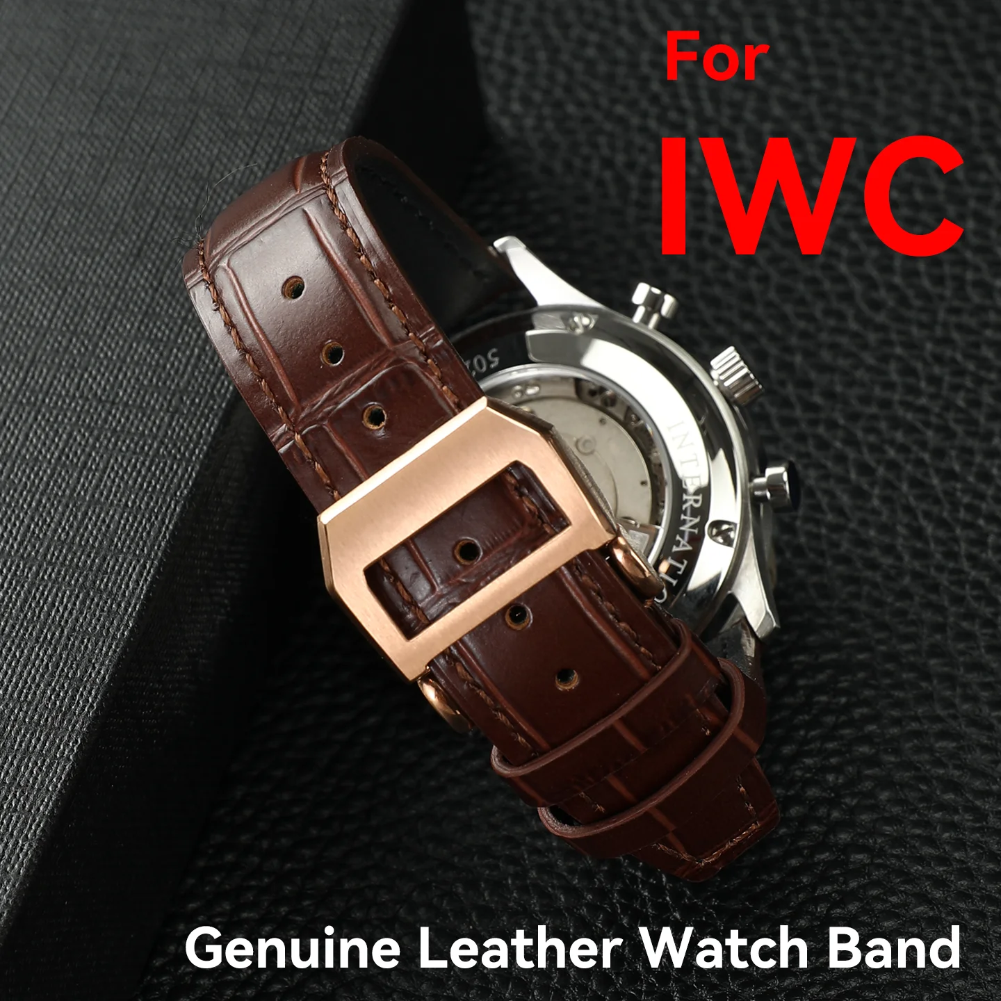 Genuine Leather Watch Strap for IWC Pilot Portuguese Portofino Cowhide Watch Band Belt 20mm 22mm Bracelet for Strap