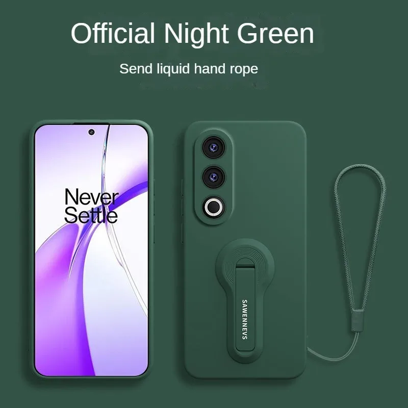 

For OnePlus Nord 5 4 3 ce 5 4 13S 13T 13 13R 11 Liquid Silicone Lanyard rotate Holder stand Case Lens Camera Protective Cover