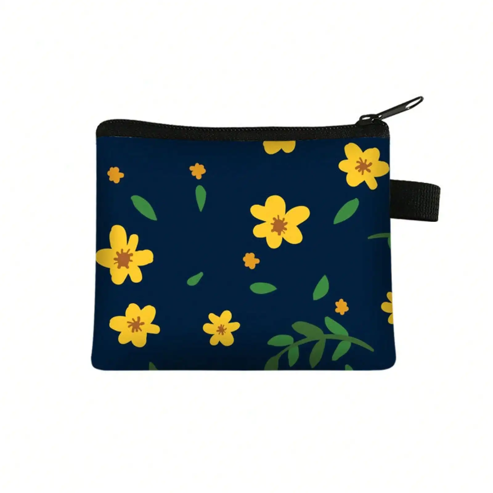 

New Floral Coin Purse For Women, Portable Card Holder, Mini Square Bag With Key & Coin Storage, Small Wallet Pouch