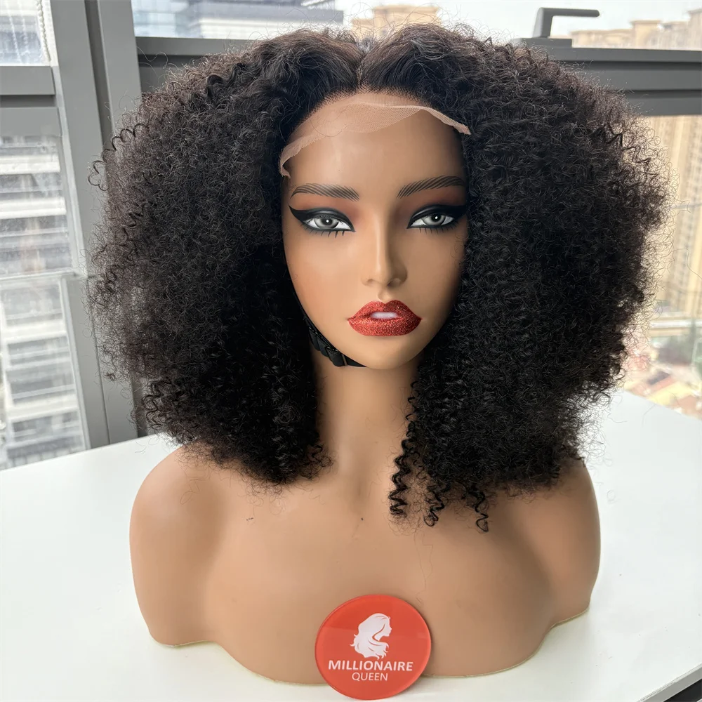 Glueless Wig Human Hair Afro Kinky Curly 5x5 Closure Lace Wig Human Hair For Brazilian Women Wear And Go 400%