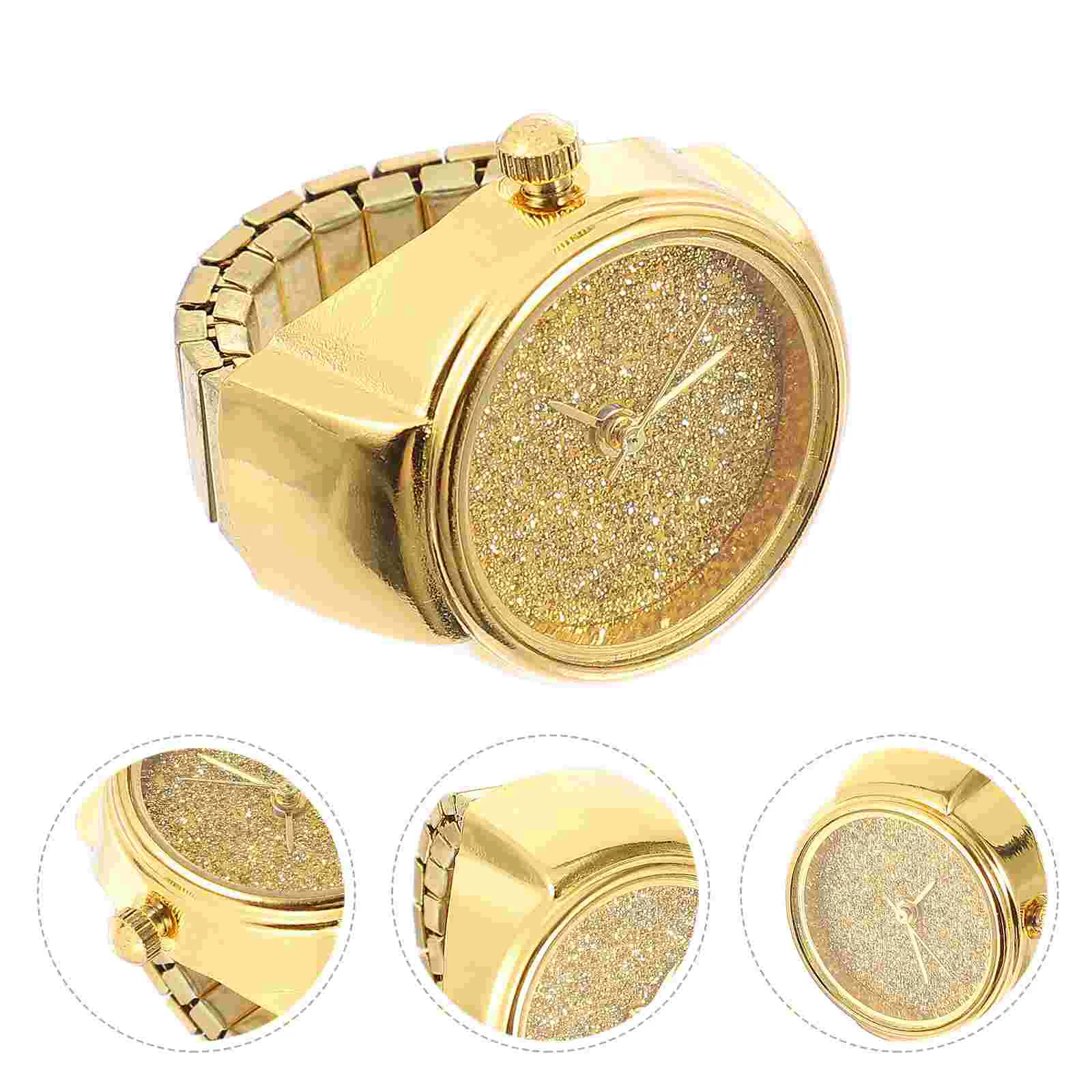 Ring Watch Women Finger Digital Rings for While Married Vintage Movement Jewelry