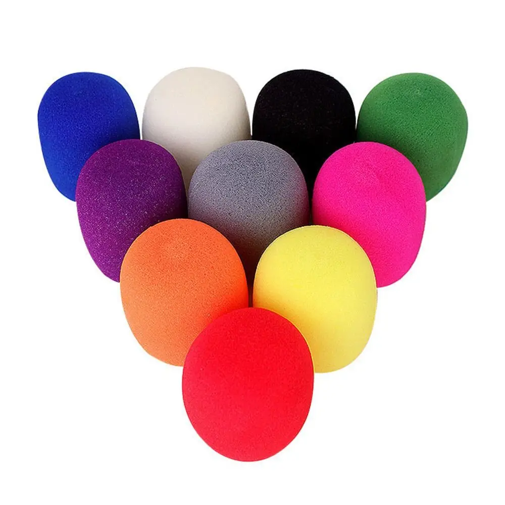 10PCS Foam Microphone Cover Colorful Thick Microphone Covers Foam Reusable Microphone Foam Covers Most Handheld Microphone